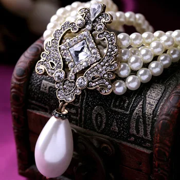 Európske a Americké módne nádherné šperky, nové multi-layer all-zápas perlový náhrdelník pre ženy