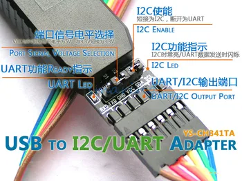 USB I2C/UART/TTL/ISP Master HID YS-CH341TA Converter Adaptér GPIO DIY RC Elektronické Hračky Robot Vývoj Doska