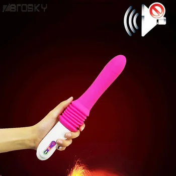 Zerosky Elastická Ženy Vibrátor G-Spot Klitoris Orgazmus AV Upozorňuje Stick so stojanom Sexuálne Hračky pre Ženy