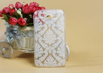 Klasická čierno-biele kvety dizajn cover obal Pre Samsung Galaxy Grand Duos i9082 & NEO i9060 Telefón Späť Skin Krytie