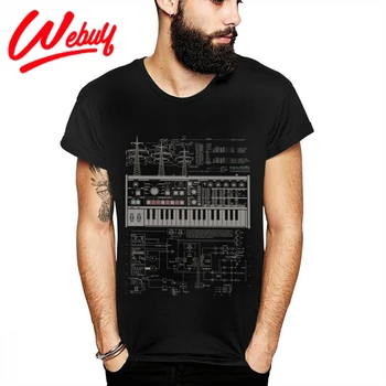 Bežné Microkorg Korg Priemyselné Synth T Shirt Syntetizátor, Techno Elektronické Hudobné Nástroje Lete Hip Hop Tee Tričko