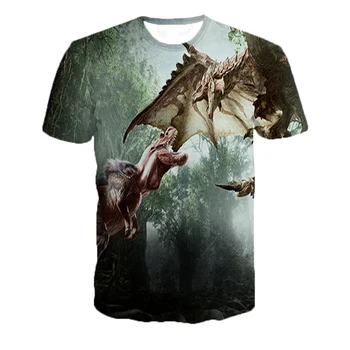 Letné Bežné Monster Hunter Hra t-Tričko Unisex Tričko 3D Tlač Priamo Voľné Slim pánske Tričko Funny T-shirt Dropshipping