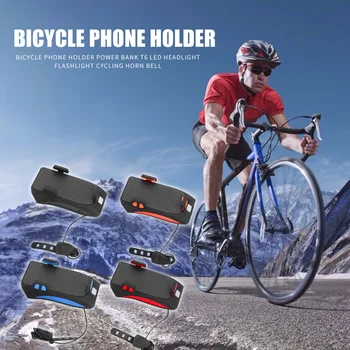 Multifunkčné Bike MTB Držiaka Telefónu Horn Cyklistické Predné Svetlo s USB Nabíjateľné Cyklistika Prenosné Prachotesný Cyklistické Časti