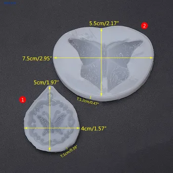 JAVRICK Silikónové Formy Motýľ Zrkadlo DIY Remesiel Šperky vyrábané Ručne Prívesok Epoxidové Živice