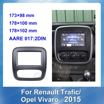 Double Din Fascia autorádio DVD Panel Rám pre Renault Prevádzky Opel Vivaro Car Audio Stereo Kryt Palubnej dosky Auta Panel