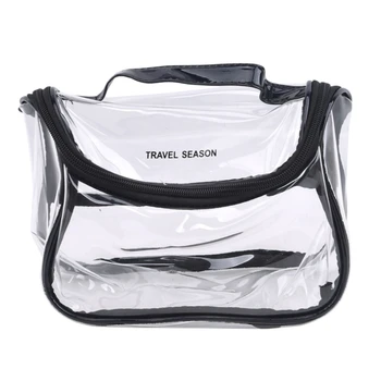 1pc Módne Prenosné Cestovné Pvc Transparentné Kozmetická Taška Domácnosti Wash Bag Kozmetické Skladovanie Taška