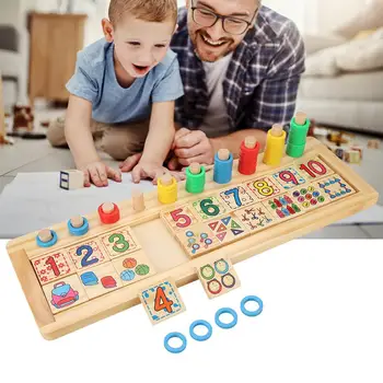 Nové Drevené Hračky, Učenie O Počte Zodpovedajúce Digitálny Tvar Hračky Deti Montessori Vzdelávacích Deti Počítať Matematiku Hračky