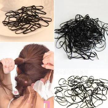 2021 Nový Príchod Vlasy Príslušenstvo Jedno veľké tašky gumička - Čierna farba, detské Gumové Hairband 250pcs