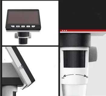 3,5 palcový LCD Displej HD 1080P Digitálny Mikroskop LED Svetelné 1000X Elektrónový Mikroskop s Zdvíhací Fáze Merania Softvéru