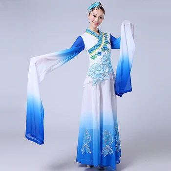 Voda rukávy Starovekej čínskej kostým Tradičné čínske oblečenie pre ženy Hanfu šaty Čínske tradičné tanečné kostýmy