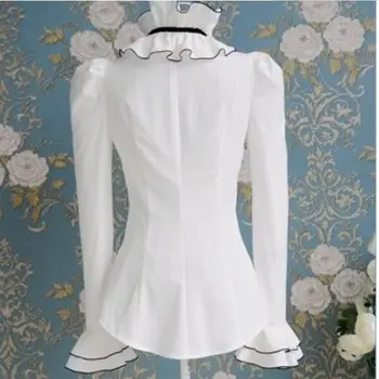 Ženy Košele 2020 na Jar a na Jeseň Nové Sladké Roztomilý Dlhý Rukáv Biele Tričko Fashion Slim Huba Luk Tričko