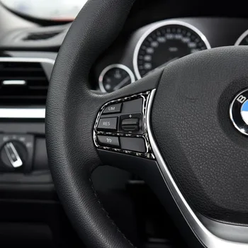 Carbon Fiber Volante Vozidla Tlačidlá Nálepky Kryt Výbava Dekorácie, Doplnky Interiéru na BMW F20 F21 F30 F34 F32