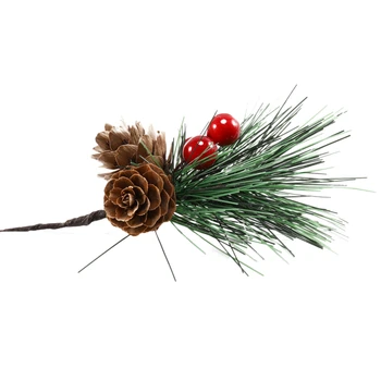 12 Ks Umelých Borovica Vyberá Mini Vianočný Červené Bobule Borovicové Šišky Svadobné Záhrada Vianočný Stromček Výplň Dekorácie