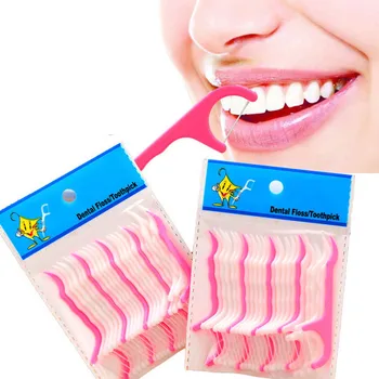 50pcs Jednorazové Špáradlá Zubná Niť Zuby Čistenie Ústnej Starostlivosti Plastové Zub Vyberá Medzizubná Kefka