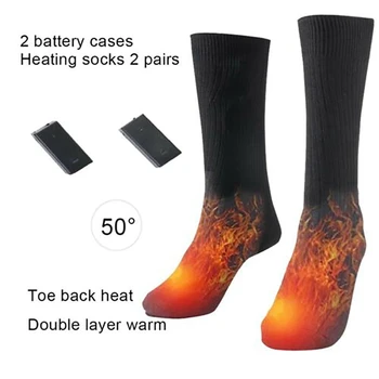 Turistika, Lov Ice Rybárske Elektrické Vyhrievané Ponožky Batérie Powered Tepelnej Bavlna Zime Chladné Počasie Teplejšie Nohy