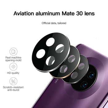 !ACCEZZ Späť Fotoaparát, Objektív Pre Huawei Mate 30/Mate 30 Pro Kryt Objektívu Tvrdeného Skla Screen Protector Ochranná Fólia Kruh