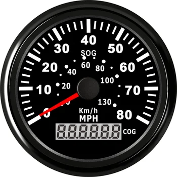 Pack 1 85mm GPS Úpravy Tachometrov 0-80 MPH LCD Rýchlosť Míľometre Vodotesný Rýchlosť Odograph 0-130km/h SOG OZUBENÉ koleso pre Auto