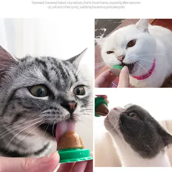 Prírodné Pet Mačka Catnip Občerstvenie Lízanie Cukru Občerstvenie Loptu s Bulík Mačka Lieči Loptu Energie Pre Šteňa Catnip