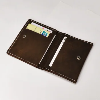 Top Hovädzie Kože Držiteľa Karty Mužov Vintage Peňaženka na Kreditné Karty Malú vizitku Prípade vodičský Preukaz Kryt