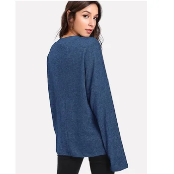 Pletené celý rukáv sveter pulóver jeseň 2020 zimné office lady ženy tvaru čipky patchwork príležitostné voľné žena svetre