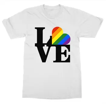 Pánske Lastest 2019 Jednoduchý Štýl Pride Láska T-Shirt Sprievod Homosexuálov a Lesbičky, Bi Pan Trans Queer Lgbtq Rodovej Rainbowdesign Na Tričko