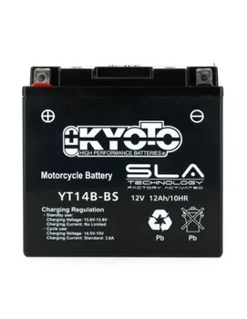 Batérie pre moto, unmaintained, hermetický YT14B-BS SLA 12v 12ah Kjótskeho, obsahuje aktivačné kyseliny.