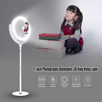 12in USB Rozhranie Stmievateľné LED video Selfie Kolo krúžok štúdiové Svetlo, Telefón, Fotografie, Video make-up Lampa S Telefónom Klip foto
