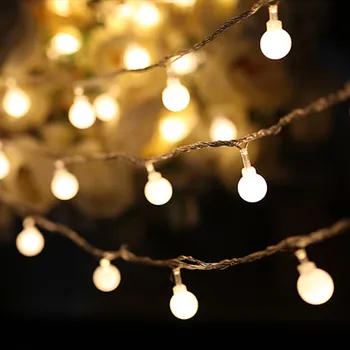 10m dlhé Vianočné led svietidlo flasher lampa nastavené svetlá koniec zapojte spálne dekorácie kolo loptu osvetlenie string medi line