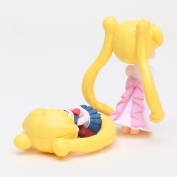4pcs/veľa Q Vízia Sailor Moon Tsukino Usagi Chibiusa Princezná Pokoj PVC Akčné Figúrky hračka 5cm