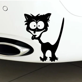 Mačka Auto Styling Nálepky na Auto, Reflexné, Nepremokavé Vinyl Zábavné, Bláznivé Mačka, Auto Nálepky Príslušenstvo pre Mazda Cruze Peugeot
