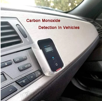 Dlhá životnosť Vymeniteľné batérie powered Prenosné CO plyn alarm pre jedovatý oxid uhoľnatý plyn do vozidiel domov v lietadle .atď