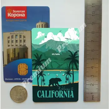 Kalifornia suvenír magnet vintage turistické plagát