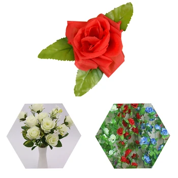 1Pcs Simulácia Ruže Kvet Viniča S Listy, Umelé Falošné Kvety Pre Vnútorné Schodisko, Zábradlie, Visí Svadobné Domova