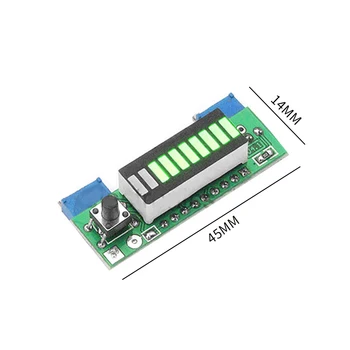JUNEJOUR FDIY LM3914 indikátor napájania 12V batéria 3,7 V li úrovni nabitia batérie LED indikátor merania doske displeja-1 sada
