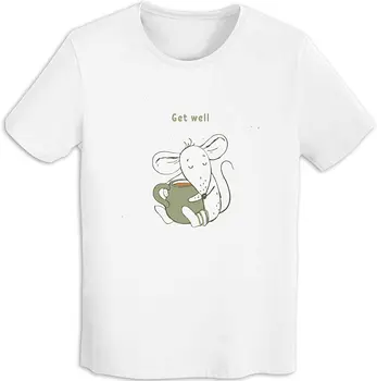 Ženy Letné T-Shirt Si Dobre Roztomilé Myši Tlač Bežné Unisex Tričko Krátky Rukáv Lete Roku 2020 Bavlna Priedušná Posádky Krku Tričko