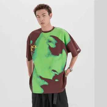 2020 Kvalitné Letné Štýl Travis Scott, Americký plnú tvár vytlačené voľné pánske krátke rukávy T-shirt
