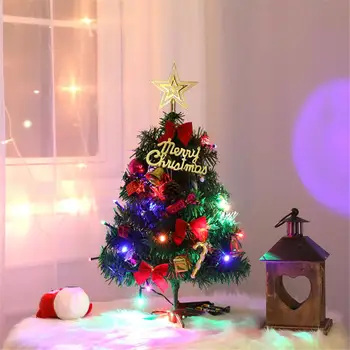 DIY Mini Vianočný Stromček Svetlo Led Reťazec Svetlo Žiariace Ploche Dekorácie Nočné Svetlo na Vianoce Slávnostné Strany Domáce Dekorácie