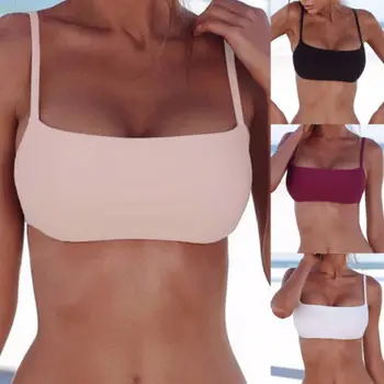 2018 Ženy Obväz, Plavky, Plavky, Plážové Oblečenie Kúpanie Push-Up Bandeau Bikini Top Tube