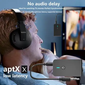 Hot Predaj Bluetooth Adaptér Delikátny Dizajn Bluetooth 5.0 Adaptér 3,5 mm Audio Prijímač, Vysielač Podpora pre Android iOS