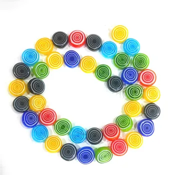 Tisíc Kvet Farebné Sklo Voľné Korálky 4-12mm Farba Kruhu Farebné Sklenené Guľôčky DIY, Takže Náramok, Náhrdelník Príslušenstvo