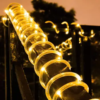5/10M LED Lano Pás Svetla Vianočný Dekor Diaľkové Ovládanie Trubice Lano Garland Víla Osvetlenie Struny pre Vonkajšie Vnútorné Záhrady