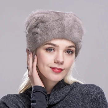 2020 FXFURS Vianočné hat noriek kožušiny, celé kože vysokej kvality kožušinové čiapky s jedným noriek loptu klobúky ženy zime teplé ochrana sluchu
