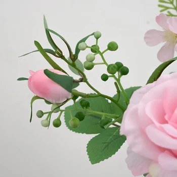 7 Vedúci Rose Simulácia Domov Umelý Kvet Svadobné Fotografie Rekvizity Dekorácie Kvetinové Kytice Svadobné Home Party Dekorácie