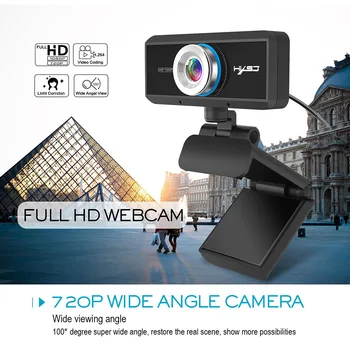 HD 720P webová Kamera USB Video Hovor, Chat Kamera so zabudovaným Mikrofónom pre Notebook, PC, Výsledné Video v HD Webová Kamera