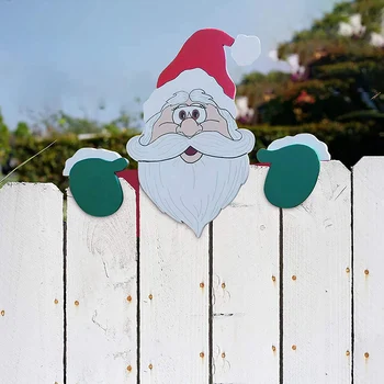 Santa Claus a Vianočné Plot Peeker Dovolenku Vonkajšie Dekorácie Odolné Opakovane Vianočné Ozdoby E2S