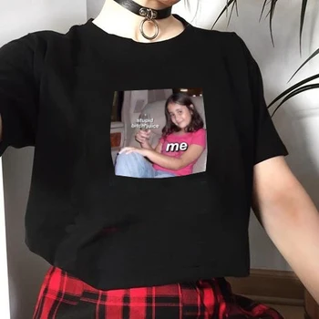 HAHAYULE-JBH 2019 NOVÉ Letné Móda Ma Dievča Graphic Tee 1 ks Bavlna Bežné Vtipné Ženy T-Shirt Kawaii Krátke Rukávy