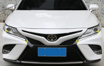 Yimaautotrims Predné Svetlomety Lampa Viečka Obočie Pásy Kryt Trim 2 Ks Vhodné Pre Toyota Camry 2018 - 2021 Chróm Styling
