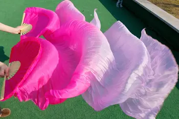 Ženské kvalitný Čínsky Pár brušného tanca fanúšikov lacné hodváb závoje tanečných fanúšikov hot predaj Rose + Ružový + Biely