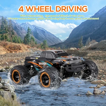 45KM/H High Speed Striedavý Diaľkové Ovládanie Off-Road Truck 4WD Multi Terén Bigfoot, Anti-slip Grip Rock Crawler RC Buggy Racing