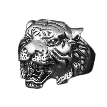 Nový Dizajn Osobnosti Európskej módy Zvierat Tiger Vedúci Krúžku Mužov Osobnosti Jedinečné pánske Zvierat Šperky Môžu Dropshipping